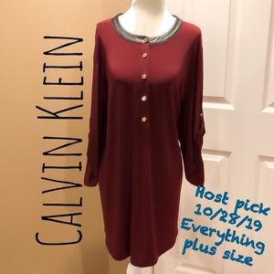 Calvin Klein maroon blouse  LN size: 2XL